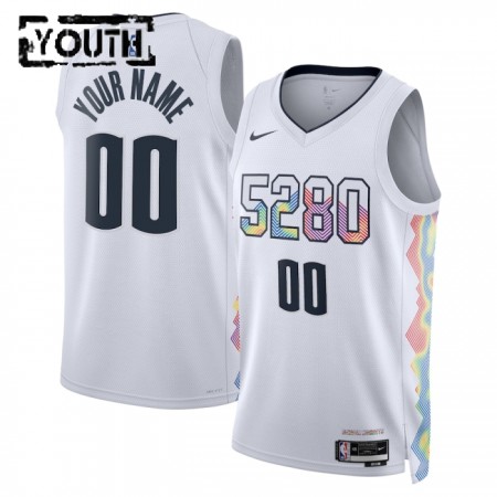 Dječji NBA Dres Denver Nuggets Personalizirani Nike 2024-25 City Edition Bijela Swingman